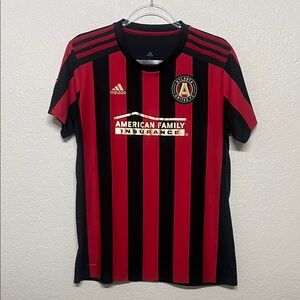 Adidas Kids Black and Red Soccer Jersey